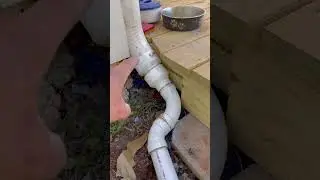 EXTEND your downspout under patio! #shorts #backyardrenovation #construction #diyprojectideas