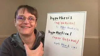 How to Pronounce Hypothesis and Hypothetical (Free American Accent Training, SpeechModification.com)