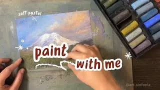 Быстрая зарисовка сухой пастелью | Тестирую пейзажный набор от Гаммы | Relaxing painting