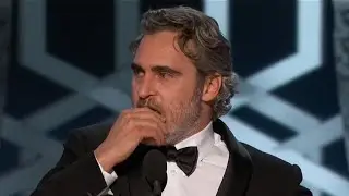 Joaquin Phoenix awkward speech