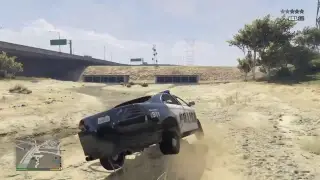 GtaV  stealing a cop car gameplay SparkyFriend77