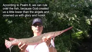 Redneck 101 - How to Clean a Gar with Tin Snips