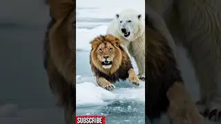 lion  sleep  after fight  bear going with baby #cat #beard #animal