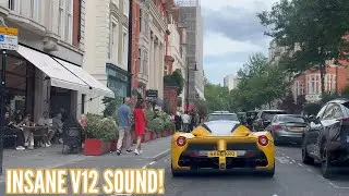 INSANE $5M Ferrari LaFerrari APERTA ACCELERATION Sound, DOWNSHIFT & Reactions in London!