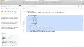 Amazon Coding Interview Question: K Closest Points to Origin
