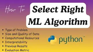 How to select an ML Algorithm for a particular problem ? #machinelearning #ml