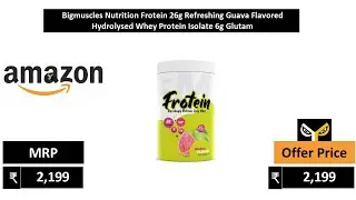 Bigmuscles Nutrition Frotein 26g Refreshing Guava Flavored Hydrolysed Whey Protein Isolate 6g Glutam