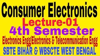 Consumer Electronics|L-01|Sound & Characteristics of Sound|4th Sem|Electronics Engg|ETCE|ECE