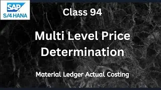 Multi Level Price Determination in Material Ledger | SAP S4 Hana CO-Controlling | Class-94
