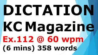 #shorthanddictation from Sir KC Magazine @ 60 wpm