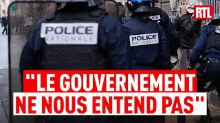 Police officers demonstrate to demand resources and support