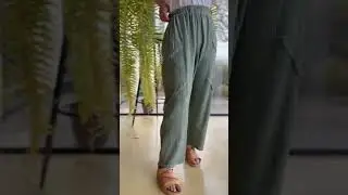 Wild Shores Pure Cotton Raw Seam Cocoon Pant Khaki