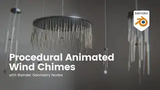 Procedural animated wind chimes | Blender Geometry Nodes