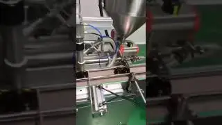 Liquid filling machine with heating function automatic linear type filler #bottlesealingmachine