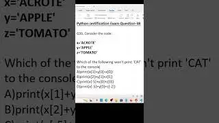 Python certification exam Question-38  