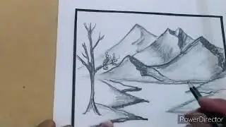 Dibujo y Sombreado de un Paisaje.