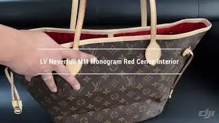 LV Neverfull MM Monogram Cerise Interior 2020