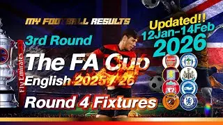English The FA Cup Football 3rd Round | Results 12 January | Fixtures 20 January - 14 February 2026