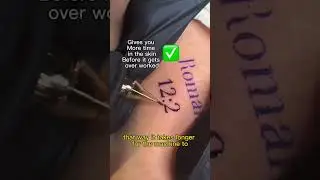 Using Single needle (1rl) tip ✅ #tattoo