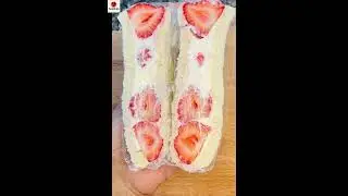Japanese Strawberry Sando | Strawberry Cream Sandwich | Easy Japanese Fruit Sandwich Recipe