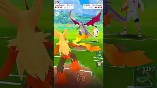 ✨Mega Blaziken V/S ✨Mega Charizard Y PVP Fire Battle in #pokemongo