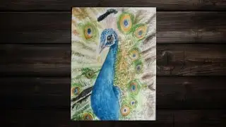 Peacock water colour painting gk 