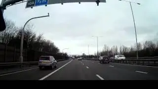Car illegally using hard shoulder on M6