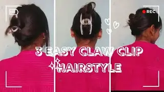 3 Easy 90s Claw Clip Half Up hairstyle #clawcliphairstyles #divyavaidehishri #koreanskincare #love
