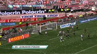 Gol Ponzio. River 1 Boca 0. Torneo Inicial 2012. Fecha 12. F&uacute;tbol Para Todos.