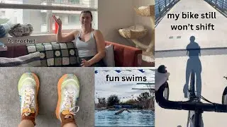 sprint triathlon training vlog || a new friend, lots of workouts, and introducing more hobbies