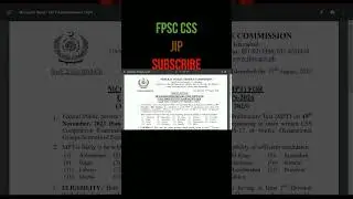 FPSC CSS Federal Public Service Commission | Jobs information Pakistan YT