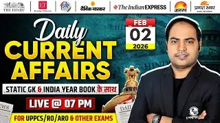 Current Affairs Today 🔥| 02 Feb Daily Current Affairs 2026 by Imran Sir for UPPCS & RO/ARO |PW UPPCS