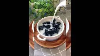 black grass jelly with chia seeds : jelly recipe
