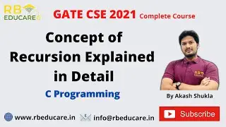 Recursion || Programming || GATE || Akash Shukla