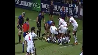 Valentin Pop&icirc;rlan penalised for shoulder charge into ruck vs Tonga 2015