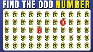 Find the ODD One Out | Numbers FRUIT Edition! 🍎2️⃣🍟 | 30 Levels | Easy, Medium, Hard