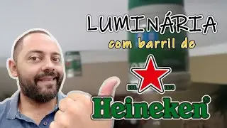 Luminária com Barril de Heineken