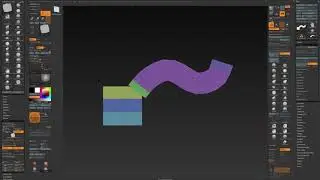 ZBrush TIP : A Tri-Part Curve Brush from a  Flat Mesh.