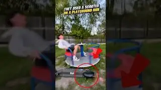 They Used a Scooter on a Playground Ride What Happened Next Was INSANE! #funfacts  #short