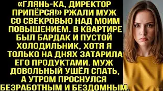 «Глянь-ка, директор припёрся!» Ржали муж со свекровью над моим повышением. Но потом смеялась уже я..