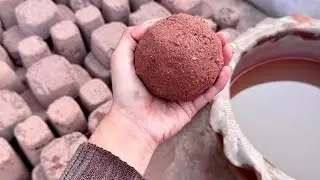New crumbling video of dusty red sand water 💦 dry dipping || dipping then crumbling 😍❤️🔥