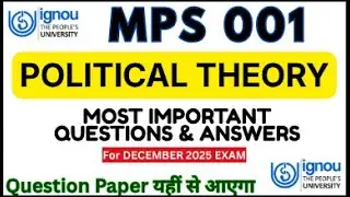 IGNOU MPS 001 MOST IMPORTANT QUESTIONS FOR DEC 2025 EXAM😱IGNOU MPS 001 GUESS PAPERS #ignou #mso001