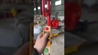 One button two speeds!! BZ jib crane + rail trolley remote control test #shorts  #hoist #jibcrane