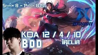 KZ BDD IRELIA vs KAI'SA ADC - Patch 8.19 KR Ranked