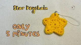 5-Minute Crochet Star Keychain (Beginner Friendly DIY)