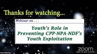 Webinar 09 - Youth's Role in preventing CPP-NPA-NDF's Youth Exploitation