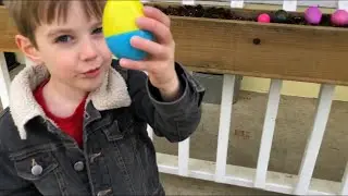 Egg hunt, Luna and a first with silly string