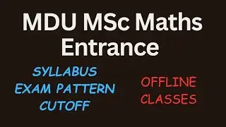 Msc Maths Entrance || MDU | Offline Classes || Entrance Exam 2023 || Mathopedia #mduentrance