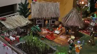 Ganpati decoration ideas at home | Ganesh decoration ideas | mini village life |decorative backdrops