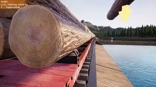 Railroads Online! 14 log cars to sawmill on the new line!